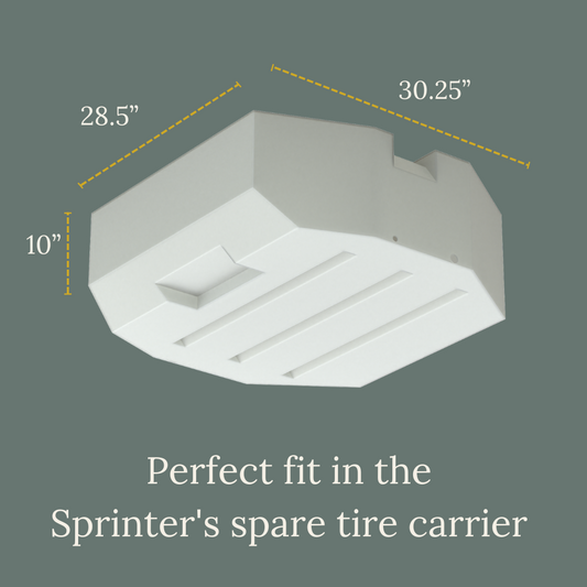 Sprinter Spare Tire Water Tank (30 Gallon)