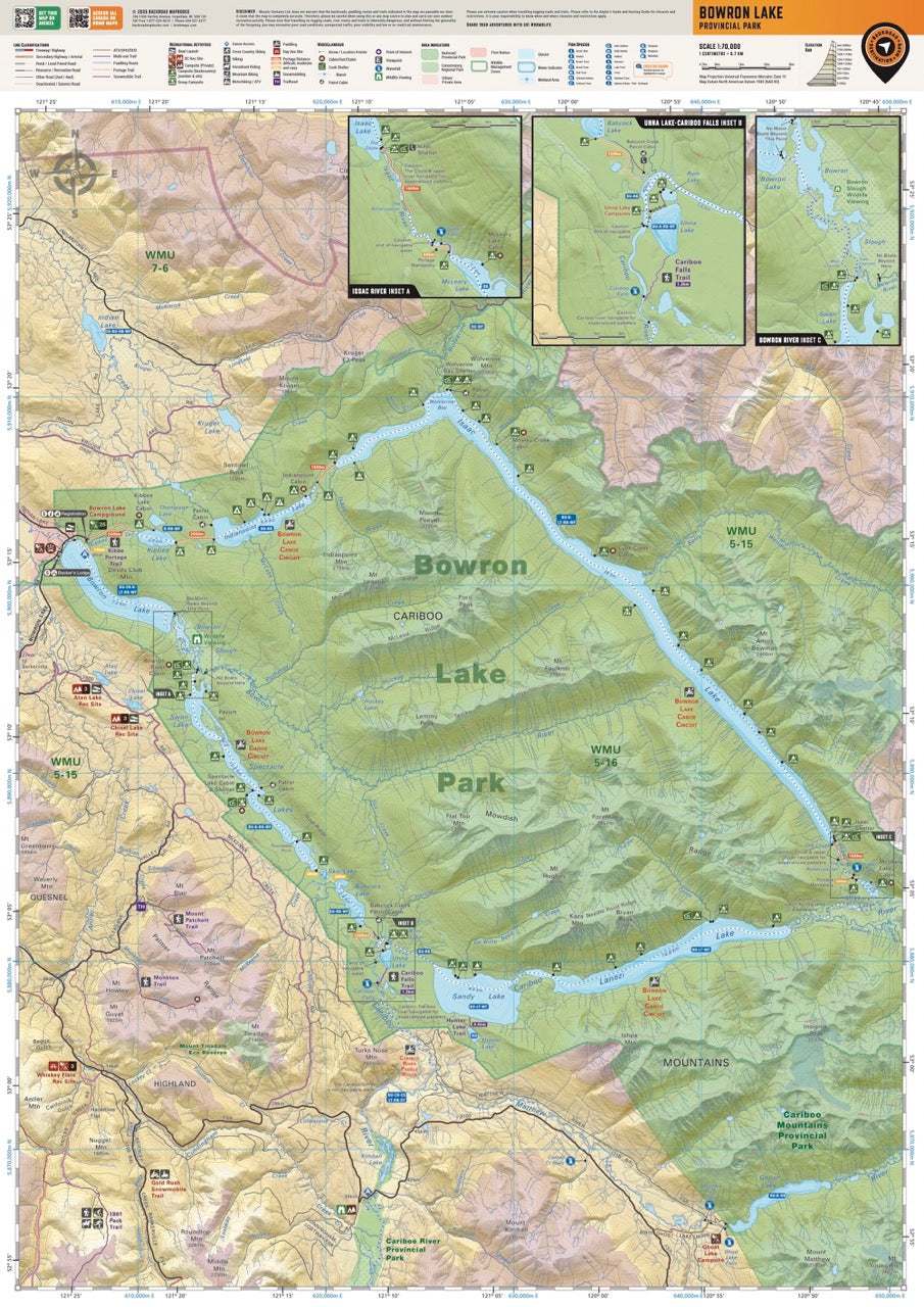 Bowron Lake Provincial Park BC - Destination Map