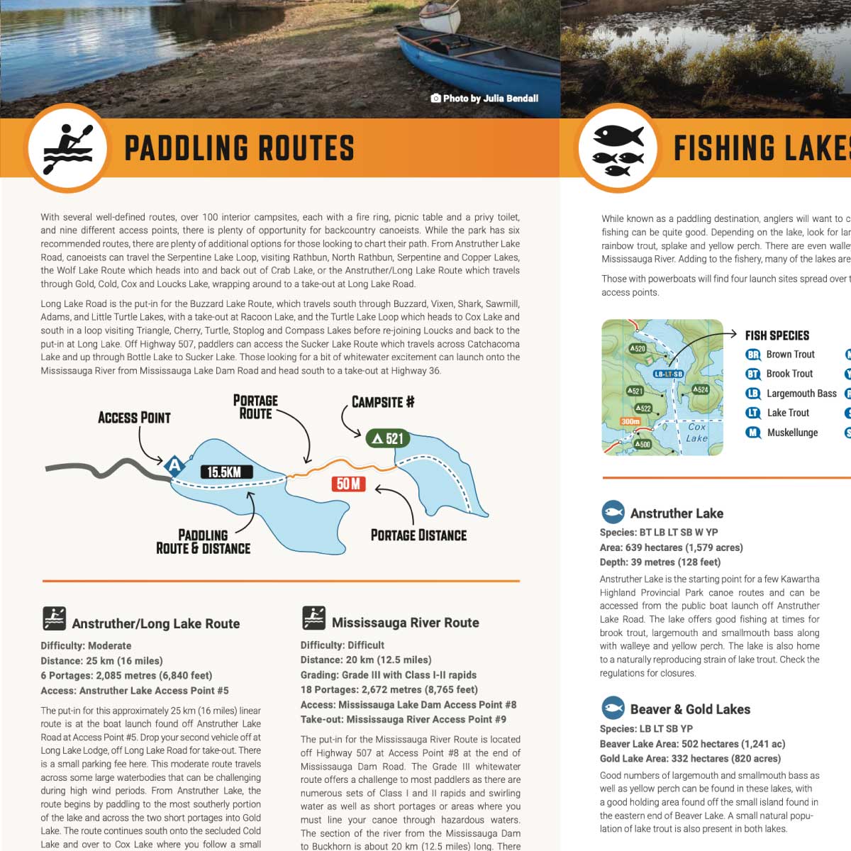 Kawartha Highlands Provincial Park Ontario - Park Map