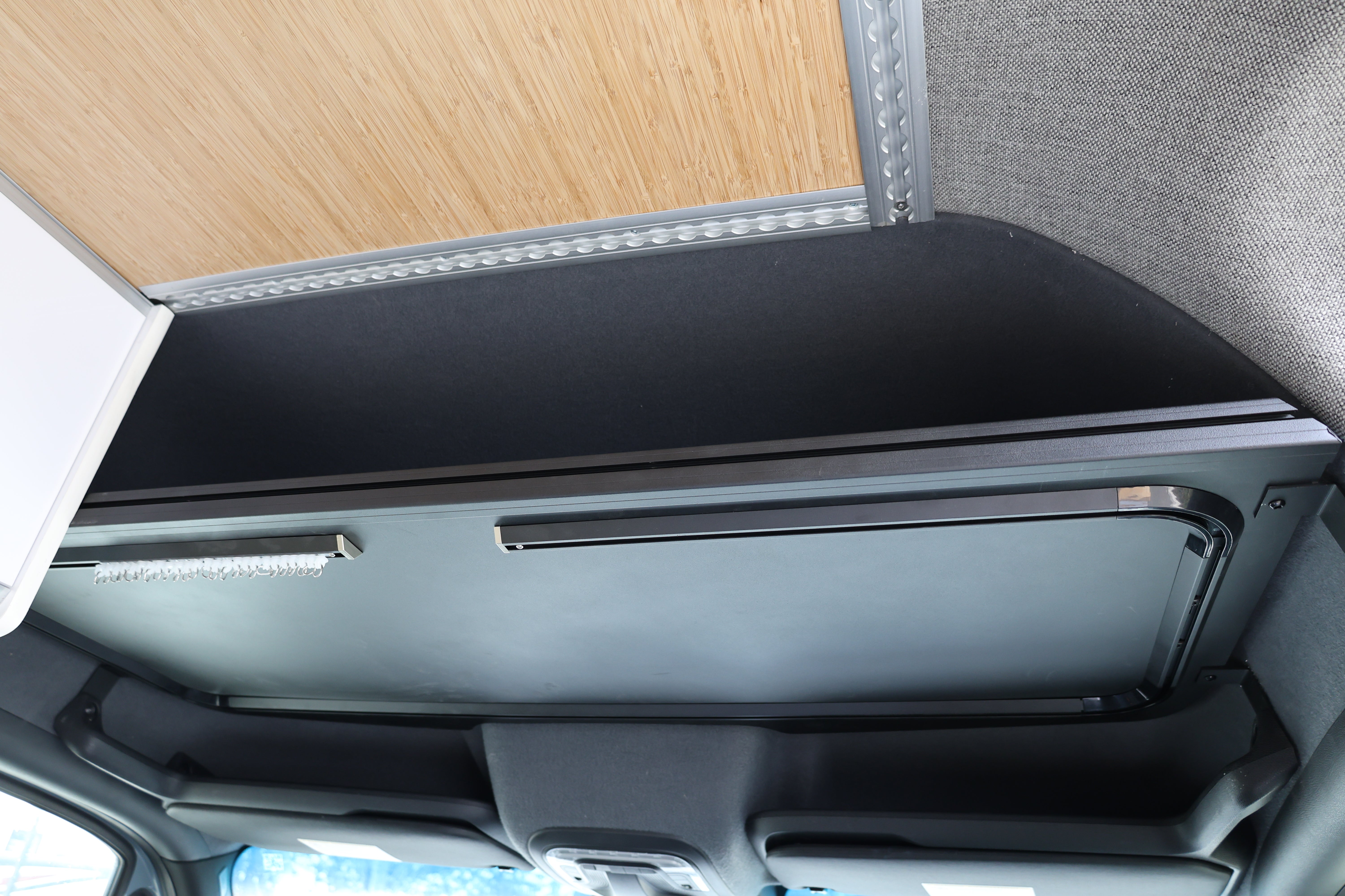 Aluminum Headliner Shelf for Sprinter | Built-in Curtain Rails ...