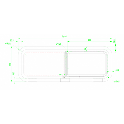 Universal Sliding Bunk Window Left - 4015-L