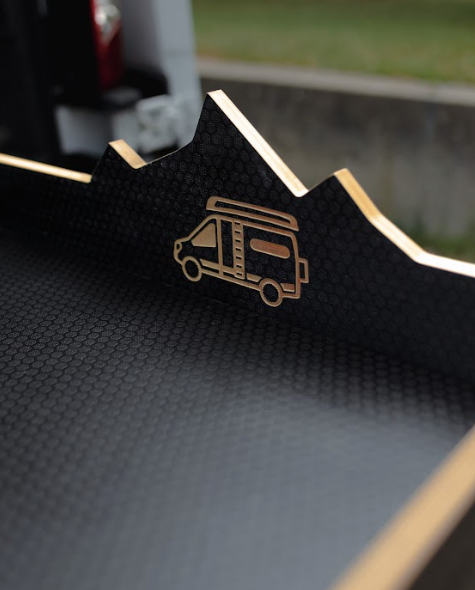 Black Hex-Plywood Slide Out Storage Tray for Bikes, Boards and Gear