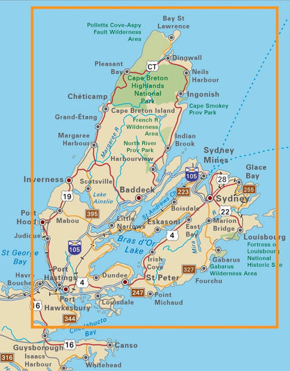 Cape Breton Island Nova Scotia - Destination Map
