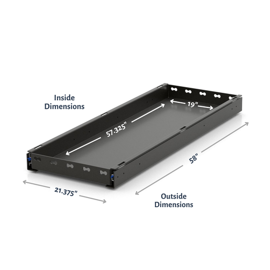 Aluminum Slide Out Storage Tray for Bikes, Boards and Gear