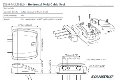 Scanstrut  Horizontal Multi-Cable Seal
