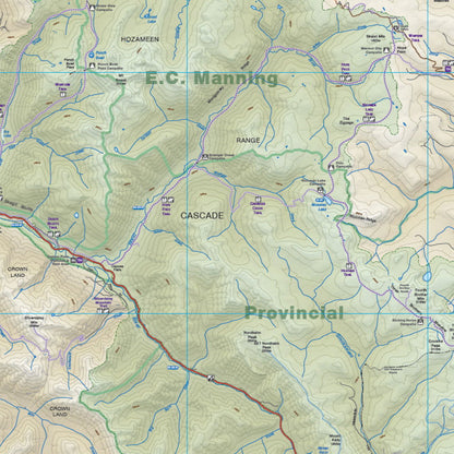 EC Manning & Skagit Valley Provincial Parks BC - Park Map