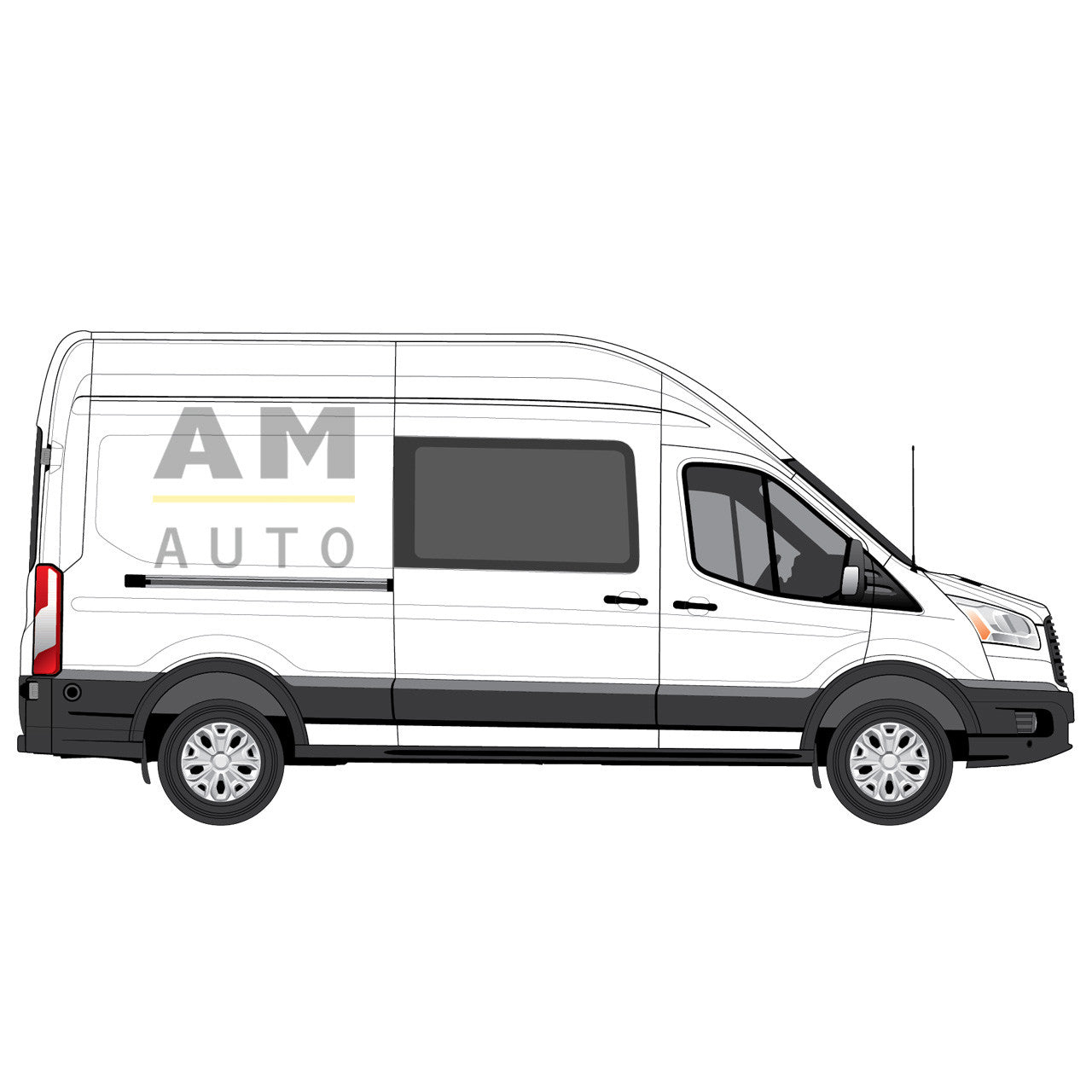 AMA Sliding Door Fixed Glass for Ford Transit (2015-Present)