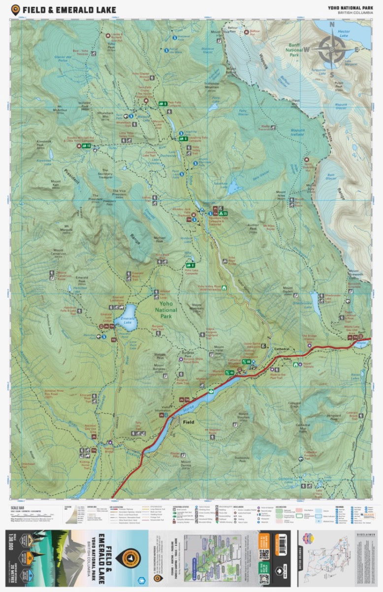 Field & Emerald Lake (Yoho National Park, BC) - Destination Map