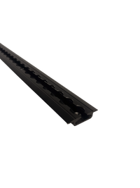 Flanged L Track For Campers - Anodized Matte Black
