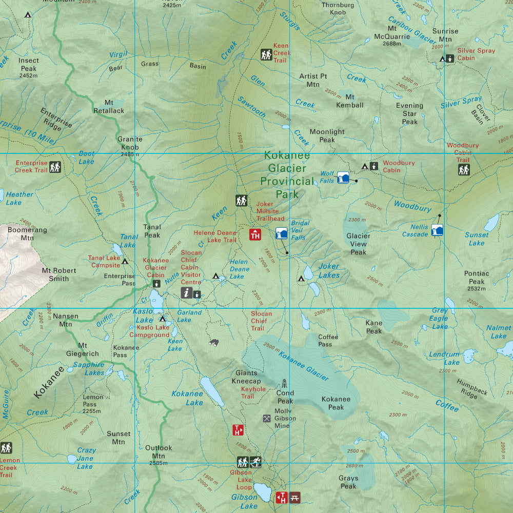 Kokanee Glacier Provincial Park BC - Park Map