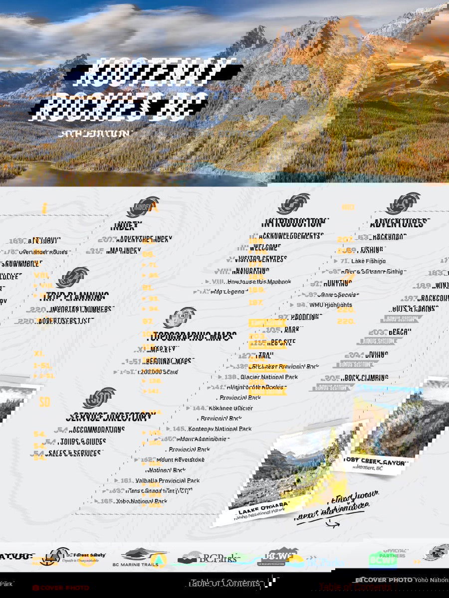 Kootenay Rockies BC Backroad Mapbook