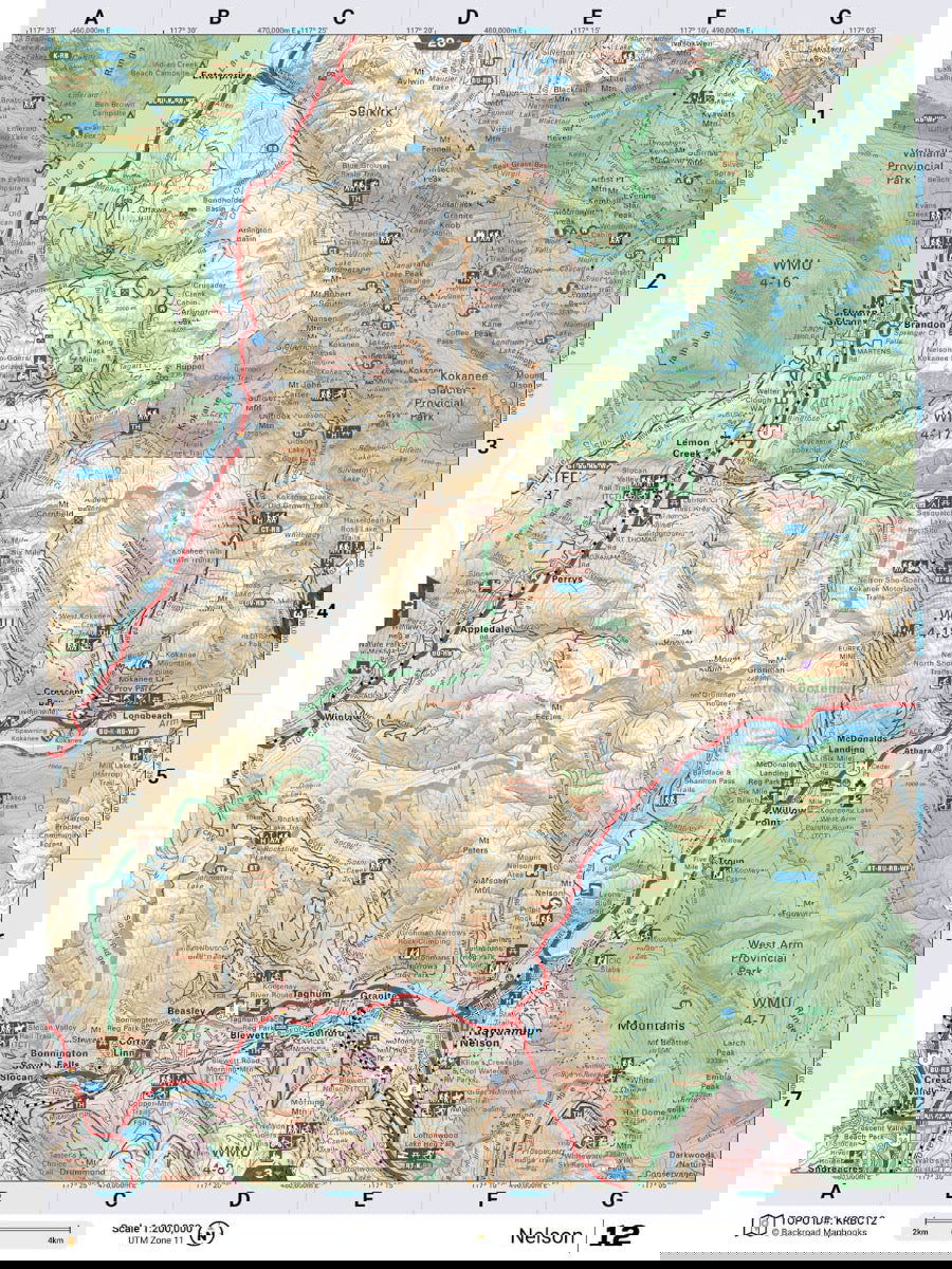 Kootenay Rockies BC Backroad Mapbook