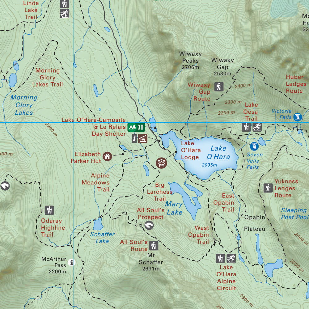 Lake O'Hara (Yoho National Park, BC) - Destination Map