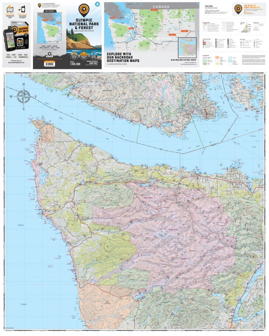 Olympic National Park & Forest, Washington State - Destination Map
