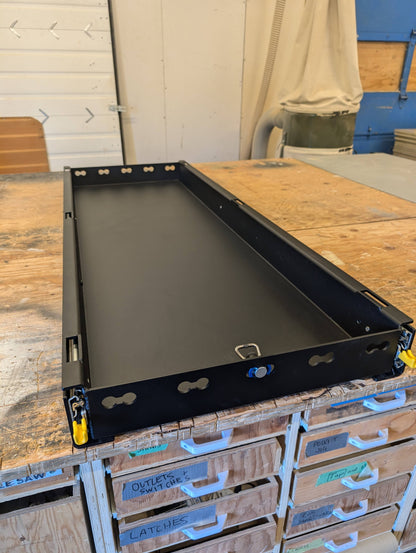 Aluminum Slide Out Storage Tray for Bikes, Boards and Gear