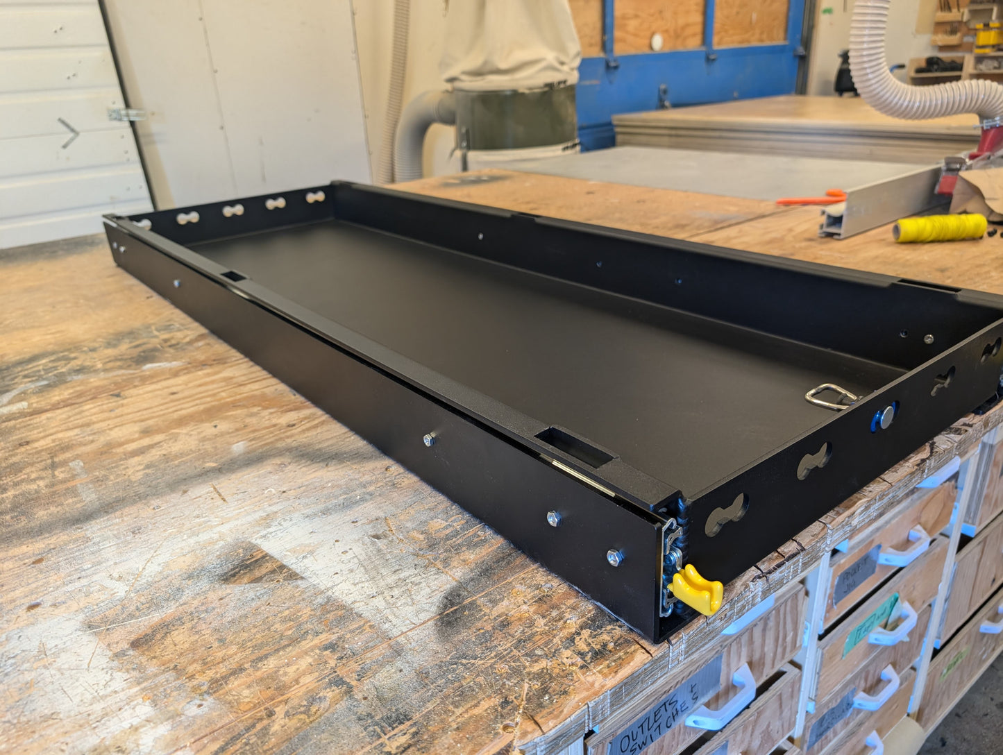 Aluminum Slide Out Storage Tray for Bikes, Boards and Gear