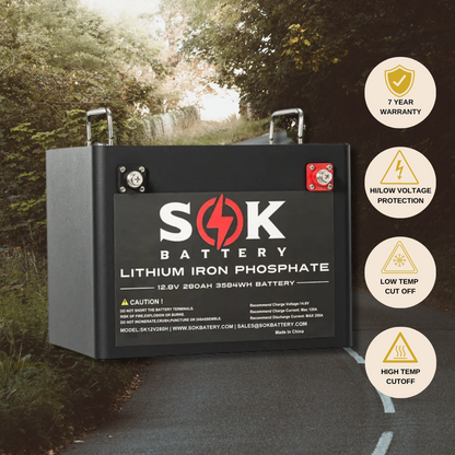 SOK 280Ah | 12V - Heated LiFePO4 Lithium Battery