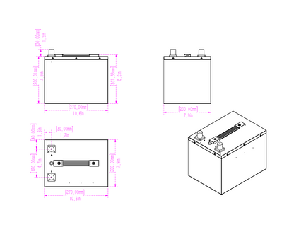 SOK 100Ah | 12V - LiFePO4 Lithium Battery - Marine Version (Plastic Case)