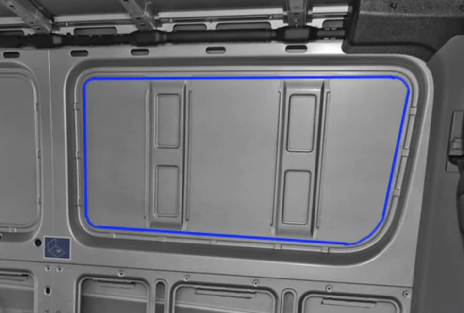 AMA Passenger Sliding Door Half-Slider Window for Mercedes Sprinter (2007-present)