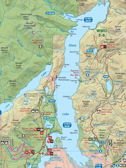 Squamish, Chilliwack & Merritt BC - Recreation Map