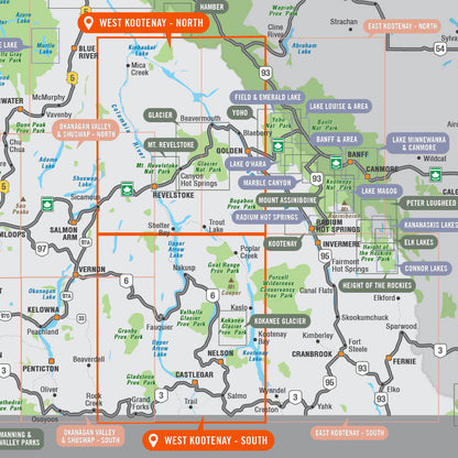 West Kootenay BC - Recreation Map