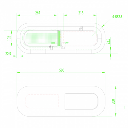 Universal Sliding Bunk Window Left - 580 X 200 L