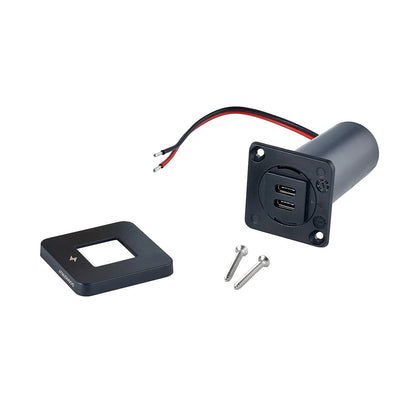 Scanstrut TILE Dual USB-C Interior Charging Socket – Black Bezel